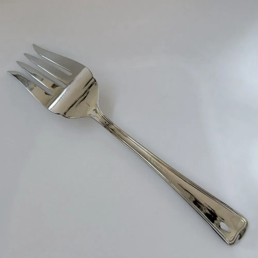 5pc GORHAM Monet Frosted Stainless Hostess Set Serving Glossy Satin 18/8